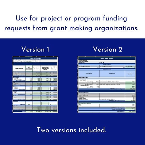 Nonprofit Budget Template for Grant Proposals | Grant Budget Templates - Picture 2 of 5